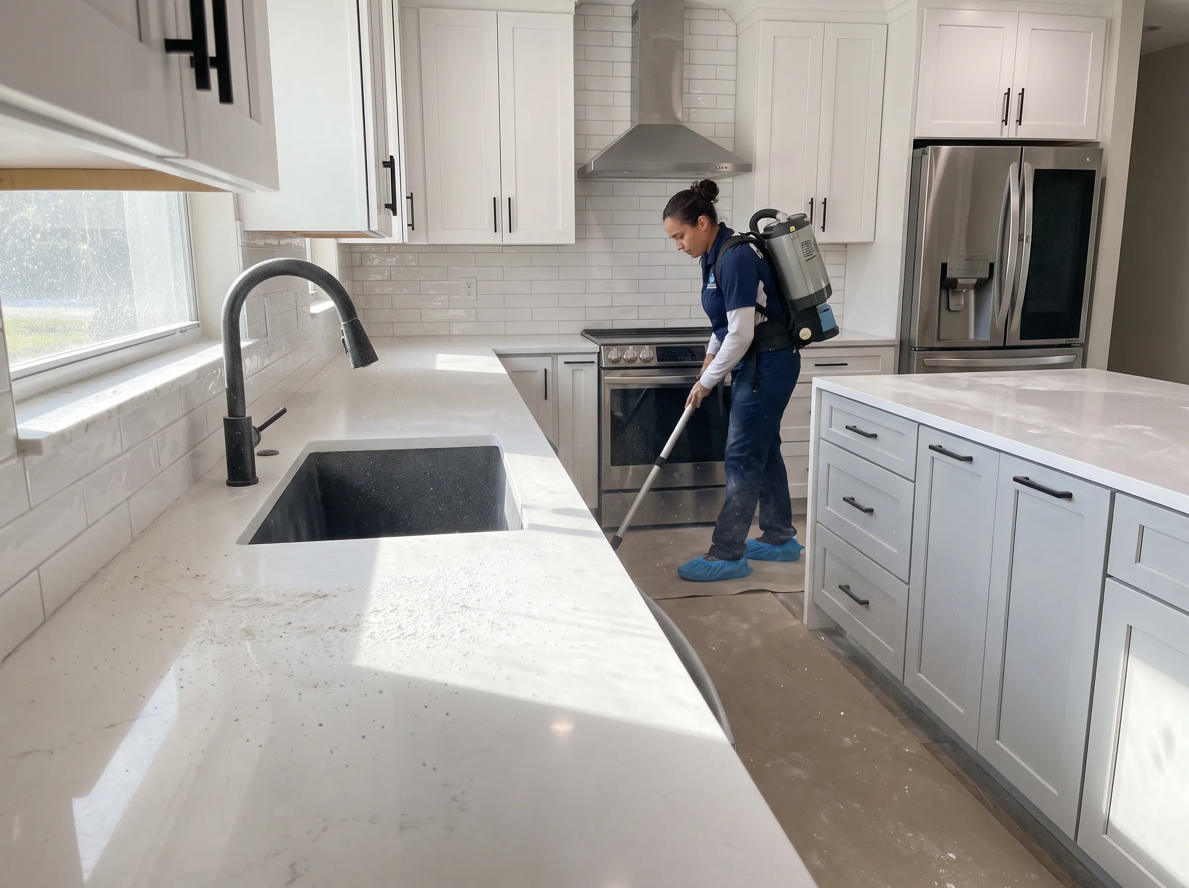 Post-construction dust and debris cleanup